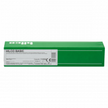 sideview of box hilco basic E7018-1 Stick electrodes unalloyed steel
